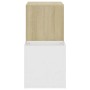 Zapatero de recibidor contrachapado blanco roble 105x35,5x70 cm de vidaXL, Zapateros y organizadores de calzado - Ref: Foro24...