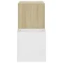 Zapatero de recibidor contrachapado blanco roble 105x35,5x70 cm de vidaXL, Zapateros y organizadores de calzado - Ref: Foro24...