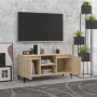 Mueble de TV con patas metal color roble Sonoma 103,5x35x50 cm en Muebles TV | Comprar online en Foru.es