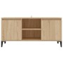 Mueble de TV con patas metal color roble Sonoma 103,5x35x50 cm en Muebles TV | Comprar online en Foru.es