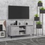 Mueble de TV con patas metal gris hormigón 103,5x35x50 cm en Muebles TV | Comprar online en Foru.es