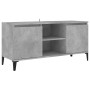 Mueble de TV con patas metal gris hormigón 103,5x35x50 cm en Muebles TV | Comprar online en Foru.es