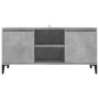 Mueble de TV con patas metal gris hormigón 103,5x35x50 cm en Muebles TV | Comprar online en Foru.es