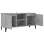 Mueble de TV con patas metal gris hormigón 103,5x35x50 cm en Muebles TV | Comprar online en Foru.es