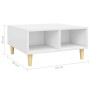 Mesa de centro madera contrachapada blanco 60x60x30 cm en Mesas de centro | Comprar online en Foru.es