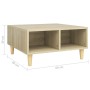 Mesa de centro madera contrachapada roble Sonoma 60x60x30 cm en Mesas de centro | Comprar online en Foru.es