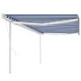 Toldo automático con LED y sensor de viento azul y blanco 5x3 m en Toldos | Comprar online en Foru.es