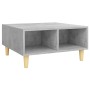 Mesa de centro madera contrachapada gris hormigón 60x60x30 cm en Mesas de centro | Comprar online en Foru.es