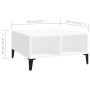 Mesa de centro madera contrachapada blanca 60x60x30 cm en Mesas de centro | Comprar online en Foru.es