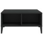 Mesa de centro madera contrachapada negro 60x60x30 cm en Mesas de centro | Comprar online en Foru.es