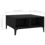 Mesa de centro madera contrachapada negro 60x60x30 cm en Mesas de centro | Comprar online en Foru.es
