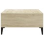 Mesa de centro madera contrachapada roble Sonoma 60x60x30 cm en Mesas de centro | Comprar online en Foru.es