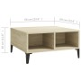 Mesa de centro madera contrachapada roble Sonoma 60x60x30 cm en Mesas de centro | Comprar online en Foru.es