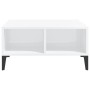 Mesa de centro madera contrachapada blanco brillo 60x60x30 cm en Mesas de centro | Comprar online en Foru.es