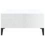 Mesa de centro madera contrachapada blanco brillo 60x60x30 cm en Mesas de centro | Comprar online en Foru.es