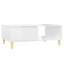 Mesa de centro madera contrachapada blanco brillo 90x60x35 cm en Mesas de centro | Comprar online en Foru.es