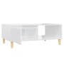 Mesa de centro madera contrachapada blanco brillo 90x60x35 cm en Mesas de centro | Comprar online en Foru.es
