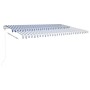 Toldo automático LED sensor de viento azul y blanco 500x350 cm de vidaXL, Toldos - Ref: Foro24-3069031, Precio: 686,38 €, Des...