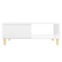 Mesa de centro madera contrachapada blanco brillo 90x60x35 cm en Mesas de centro | Comprar online en Foru.es