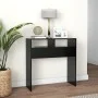 Mesa consola de madera contrachapada negro 78x30x80 cm de vidaXL, Mesas auxiliares - Ref: Foro24-808297, Precio: 39,05 €, Des...
