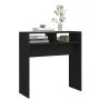 Mesa consola de madera contrachapada negro 78x30x80 cm de vidaXL, Mesas auxiliares - Ref: Foro24-808297, Precio: 39,05 €, Des...