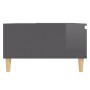 Mesa de centro madera contrachapada gris brillante 90x60x35 cm en Mesas de centro | Comprar online en Foru.es