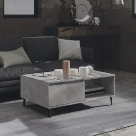 Mesa de centro madera contrachapada gris hormigón 90x60x35 cm en Mesas de centro | Comprar online en Foru.es
