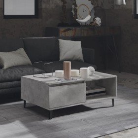 Mesa de centro madera contrachapada gris hormigón 90x60x35 cm en Mesas de centro | Comprar online en Foru.es