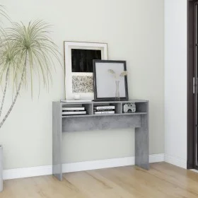 Mesa consola madera de ingeniería gris hormigón 105x30x80 cm de vidaXL, Mesas auxiliares - Ref: Foro24-808309, Precio: 45,85 ...