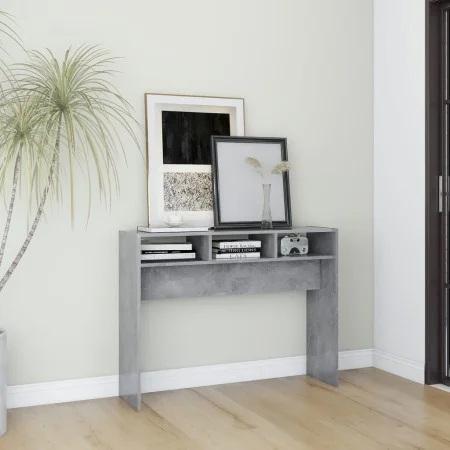 Engineered wood console table in gray concrete 105x30x80 cm by vidaXL, Side tables - Ref: Foro24-808309, Price: 45,85 €, Disc...
