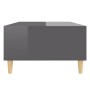 Mesa de centro madera contrachapada gris brillo 103,5x60x35 cm en Mesas de centro | Comprar online en Foru.es