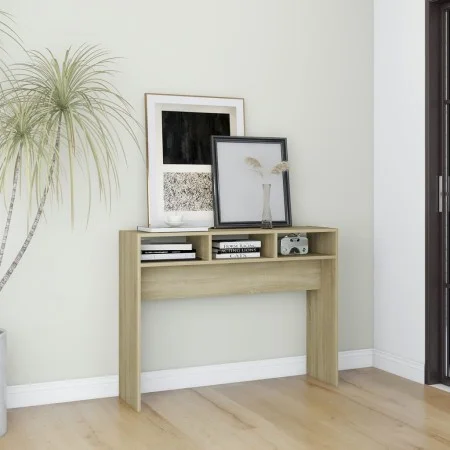 Mesa consola madera contrachapada roble Sonoma 105x30x80 cm de vidaXL, Mesas auxiliares - Ref: Foro24-808308, Precio: 44,36 €...