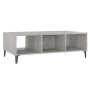 Mesa centro madera contrachapada gris hormigón 103,5x60x35 cm en Mesas de centro | Comprar online en Foru.es