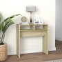 Mesa consola madera contrachapada roble Sonoma 78x30x80 cm de vidaXL, Mesas auxiliares - Ref: Foro24-808299, Precio: 37,16 €,...