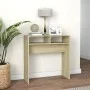 Mesa consola madera contrachapada roble Sonoma 78x30x80 cm de vidaXL, Mesas auxiliares - Ref: Foro24-808299, Precio: 36,68 €,...