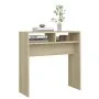 Mesa consola madera contrachapada roble Sonoma 78x30x80 cm de vidaXL, Mesas auxiliares - Ref: Foro24-808299, Precio: 36,68 €,...