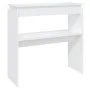 Mesa consola madera de ingeniería blanca 80x30x80 cm de vidaXL, Mesas auxiliares - Ref: Foro24-808314, Precio: 42,06 €, Descu...
