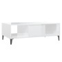 Mesa de centro madera contrachapada blanco brillo 103,5x60x35cm en Mesas de centro | Comprar online en Foru.es