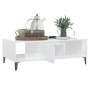 Mesa de centro madera contrachapada blanco brillo 103,5x60x35cm en Mesas de centro | Comprar online en Foru.es