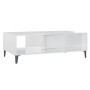 Mesa de centro madera contrachapada blanco brillo 103,5x60x35cm en Mesas de centro | Comprar online en Foru.es