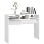 Mesa consola madera de ingeniería blanco brillo 105x30x80 cm de vidaXL, Mesas auxiliares - Ref: Foro24-808311, Precio: 50,29 ...