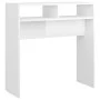 Mesa consola madera de ingeniería blanco brillo 78x30x80 cm de vidaXL, Mesas auxiliares - Ref: Foro24-808302, Precio: 39,62 €...