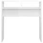 Mesa consola madera de ingeniería blanco brillo 78x30x80 cm de vidaXL, Mesas auxiliares - Ref: Foro24-808302, Precio: 39,62 €...