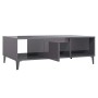 Mesa de centro madera contrachapada gris brillo 103,5x60x35 cm en Mesas de centro | Comprar online en Foru.es