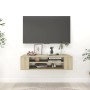Mueble de TV colgante contrachapada roble Sonoma 100x30x26,5 cm en Muebles TV | Comprar online en Foru.es