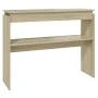 Mesa consola madera contrachapada roble Sonoma 102x30x80 cm de vidaXL, Mesas auxiliares - Ref: Foro24-808326, Precio: 49,11 €...