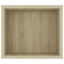 Mueble de TV colgante contrachapada roble Sonoma 100x30x26,5 cm en Muebles TV | Comprar online en Foru.es