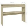 Sonoma oak plywood console table 102x30x80 cm by vidaXL, Side tables - Ref: Foro24-808326, Price: 49,11 €, Discount: %