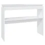 Mesa consola madera de ingeniería blanca 102x30x80 cm de vidaXL, Mesas auxiliares - Ref: Foro24-808323, Precio: 49,53 €, Desc...