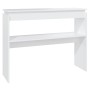 Mesa consola madera de ingeniería blanca 102x30x80 cm de vidaXL, Mesas auxiliares - Ref: Foro24-808323, Precio: 50,97 €, Desc...